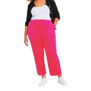 02 ON 34TH STRAIGHT LEG MID RISE CORDUROYS WOMEN'S PLUS SIZE 18W